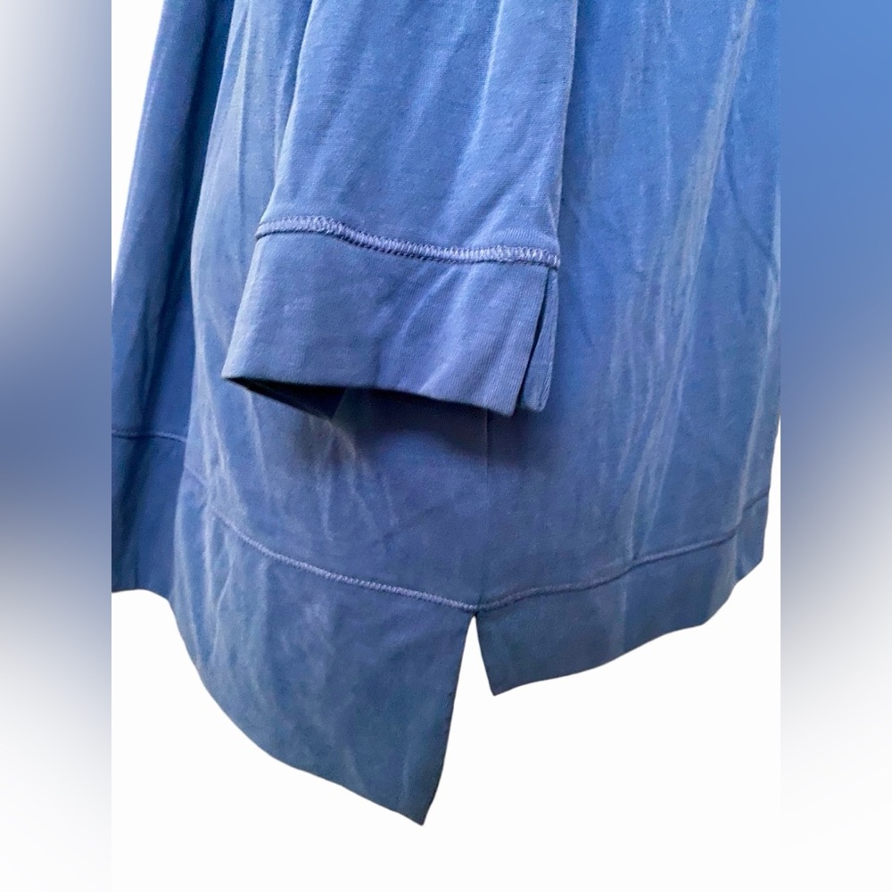 Chico’s Zenergy Women’s Blue Shirt 3/4 Length Sleeves Very Soft Size 4 - Picture 4 of 6